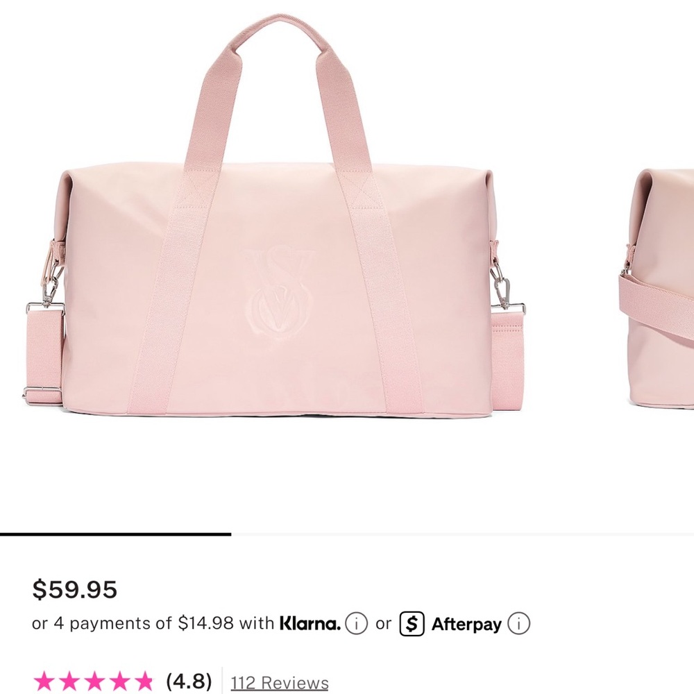 PINK Victoria's Secret Light Pink Travel Bag